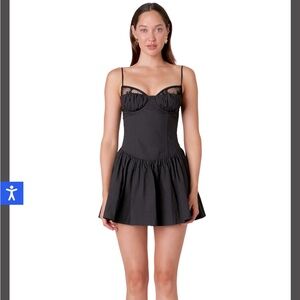 NIA the brand Eli Black Corset Dress